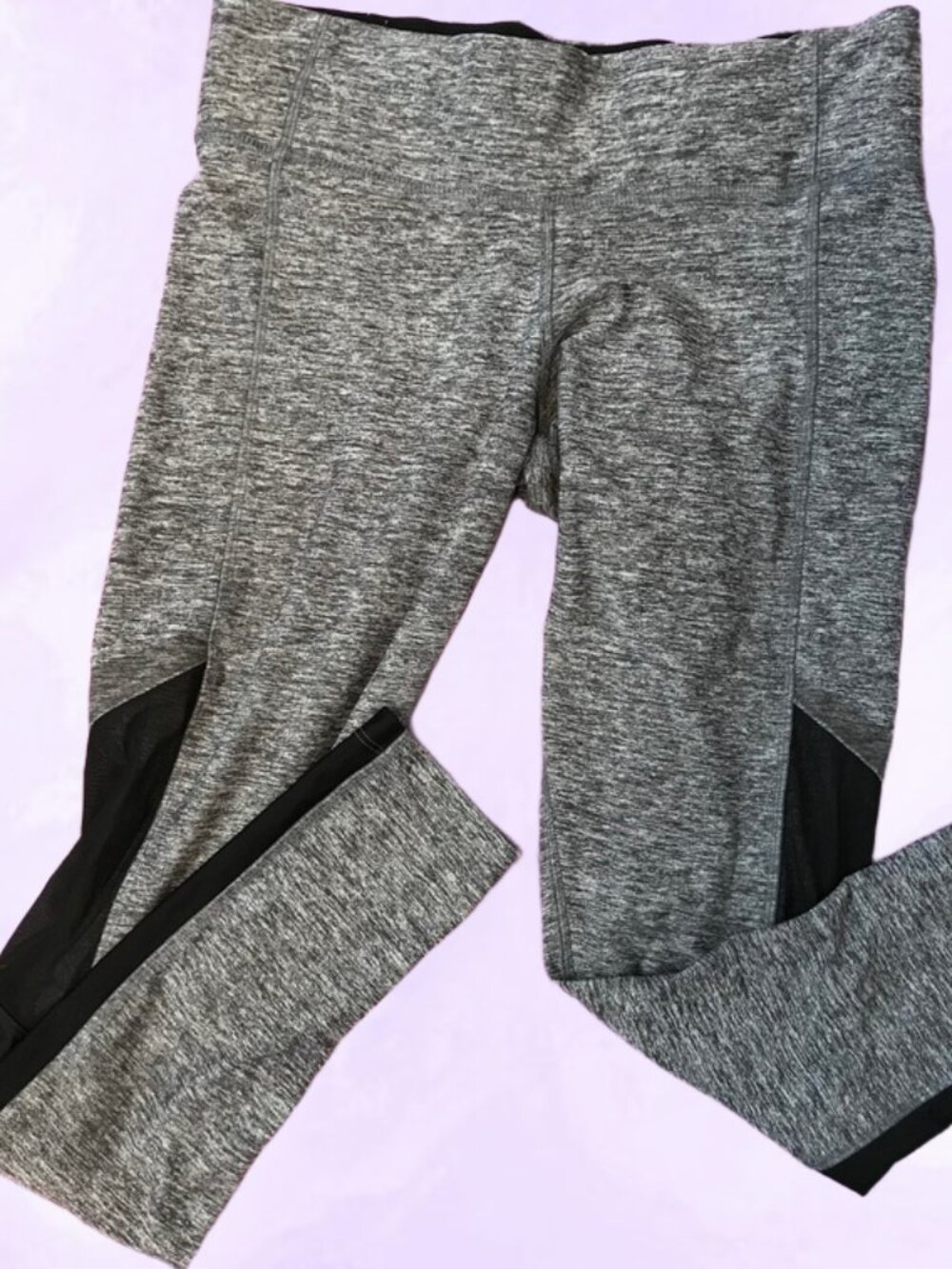 PINK Victoria's Secret ultimate mesh leggings in gray and black size small.